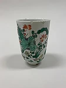 Cup with a scene of lotus pond by Unknown Artist
