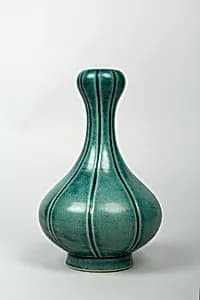 Lobed bottle vase by Unknown Artist
