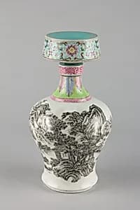 Vase with landscape by Unknown Artist