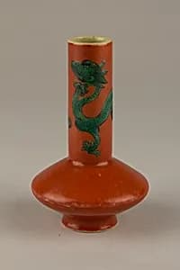 Bottle vase with dragon by Unknown Artist