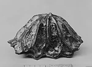 Covered Vessel with Design of Horizontal Bands of Diaper Patterns by Unknown Artist