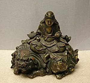 Monjū, the Bodhisattva of Wisdom, on a Lion by Ogawa Haritsu (Ritsuō)