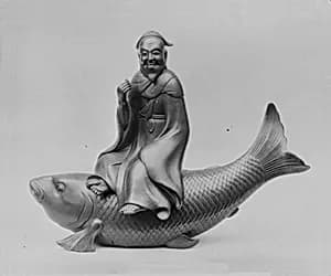 Censer in form of Kinko Sitting on a Carp by Unknown Artist