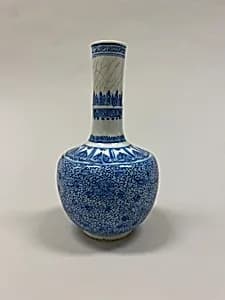 Bottle vase with floral scrolls by Unknown Artist