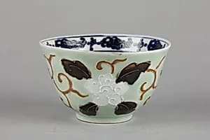 Bowl with dragon and floral pattern by Unknown Artist