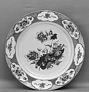 Plate with symbols of the Eight Immortals by Unknown Artist