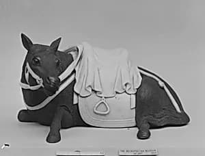 Horse with Saddle by Kawamoto Hansuke IV