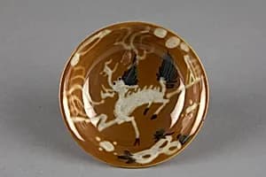 Dish with mythical beast qilin (one of a pair) by Unknown Artist