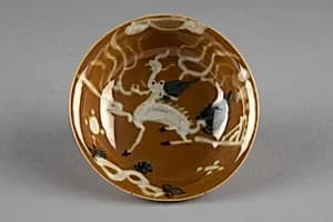 Dish with mythical beast qilin (one of a pair) by Unknown Artist