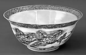 Bowl with birds and flowers by Unknown Artist