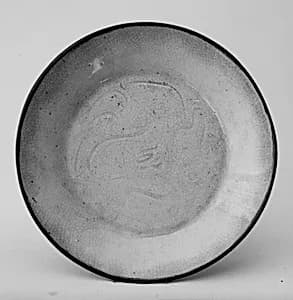 Dish with flower scrolls by Unknown Artist