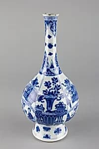 Vase with ladies and flowers by Unknown Artist