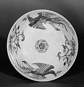 Bowl with phoenixes (one of a pair) by Unknown Artist