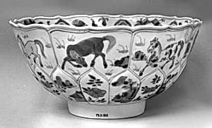 Lotus bowl with Eight Horses of the King of Mu by Unknown Artist
