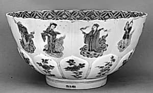 Lotus bowl with immortals by Unknown Artist