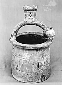 Model of a well head and bucket by Unknown Artist