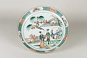 Plate with ladies in a garden by Unknown Artist