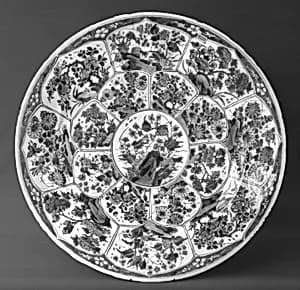 Plate with flowers by Unknown Artist