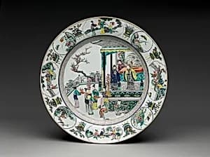 Plate with Scene of Offering Coral Plants to the Emperor by Unknown Artist