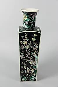 Square vase with scenes of four seasons by Unknown Artist