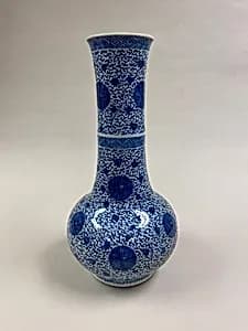 Bottle vase with floral scrolls by Unknown Artist
