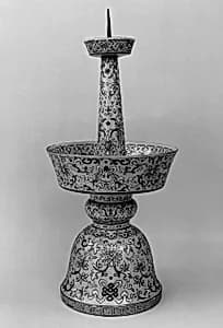 Candlestick from a Set Five-Piece Altar Set (Wugong) by Unknown Artist
