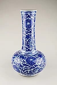 Bottle vase with floral scrolls by Unknown Artist