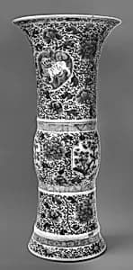 Vase with lion, elephant, and qilin by Unknown Artist