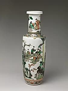 Vase with Immortals Offering the Peaches of Longevity by Unknown Artist