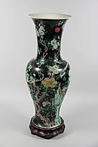 Vase with birds and flowers by Unknown Artist