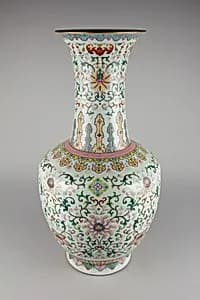 Vase with floral scrolls by Unknown Artist
