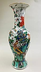 Vase with birds and flowers by Unknown Artist