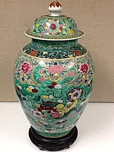 Covered jar with lions by Unknown Artist