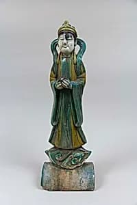 Roof tile with a standing figure by Unknown Artist