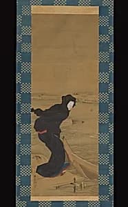 Beauty on a Snowy Quay by Teisai Hokuba