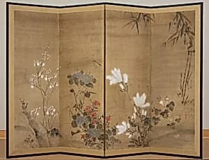 Flowers and Bamboo by Unknown Artist