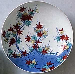 Dish with Design of Maple Leaves by Unknown Artist