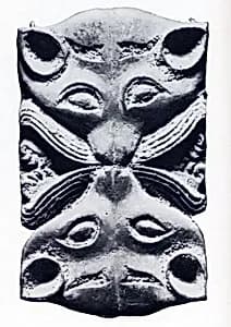 Plaque with Confronted Animal Heads by Unknown Artist