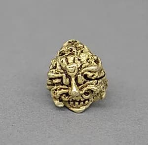 Rod Finial Clip with Foliate Design Creating Demon Mask by Unknown Artist