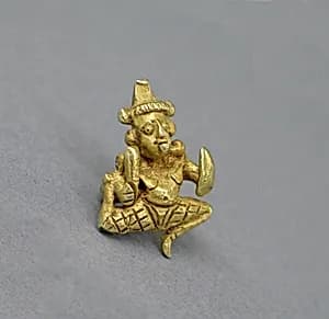 Ear Ornament with Image of Visnu by Unknown Artist