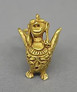 Clothing Fastener (Button) with Kinnara by Unknown Artist