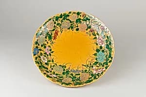 Dish with flowers by Unknown Artist