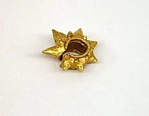 Pair of Ear Clips in the Shape of a Starfruit by Unknown Artist
