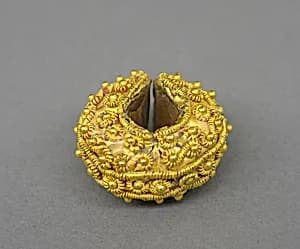 Ear Ornament with Filigree and Granulate Designs by Unknown Artist
