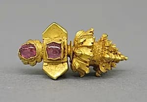 Ear Clip with Lavender Stones by Unknown Artist