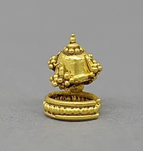 Pair of Ear Clips with Granulate Design by Unknown Artist