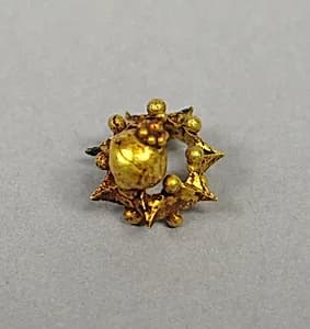 Pair of Ear Clips with Keben Fruit Motif by Unknown Artist