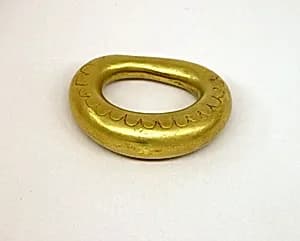 Circular Pendant with Incised Scalloped Design by Unknown Artist
