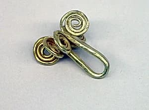 Pendant Composed of Three Sets of Overlapping Volutes by Unknown Artist