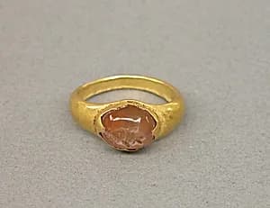 Ring with Inset of Opal Colored Stone by Unknown Artist